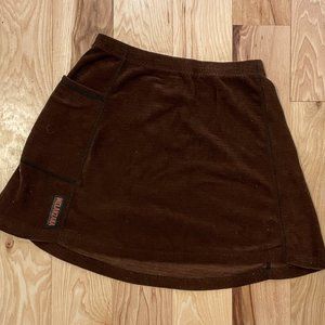 Melanzana MICRO GRID skirt, BROWN, women’s EXTRA SMALL (XS)